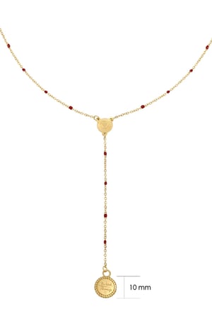 Halskette Always Be Kind Weinrot Edelstahl h5 Bild2